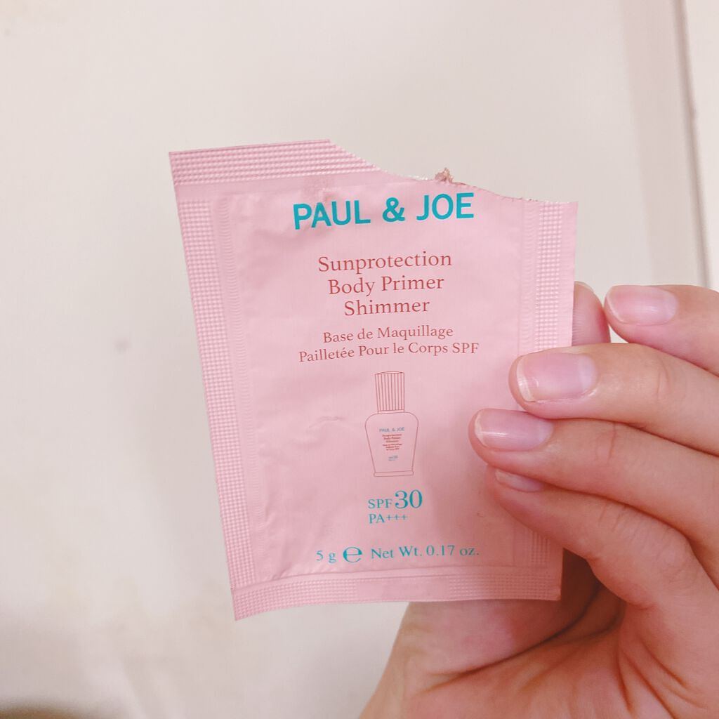 サンプロテクション ボディプライマー クリア シマー/PAUL & JOE BEAUTE/日焼け止めローションを使ったクチコミ（1枚目）