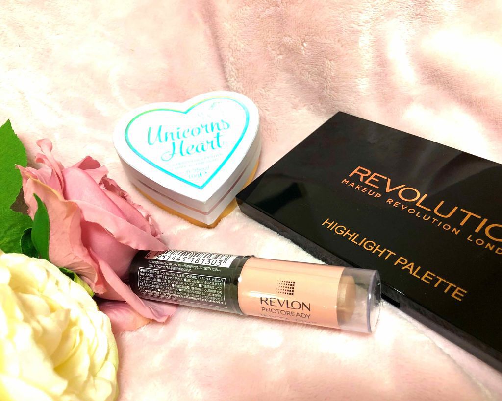 ハートハイライター ユニコーンハート/MAKEUP REVOLUTION/パウダーハイライトを使ったクチコミ(2枚目)