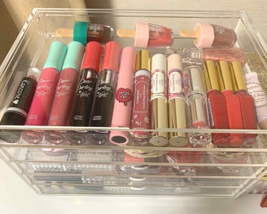無印良品の化粧小物 重なるアクリルケース2段引出・大他、2商品を使っ