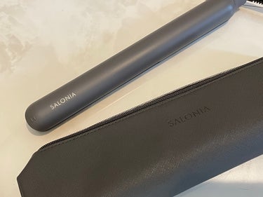 スムースシャイン ストレートヘアアイロン グレー 24mm/SALONIA/ストレートアイロンを使ったクチコミ（3枚目）