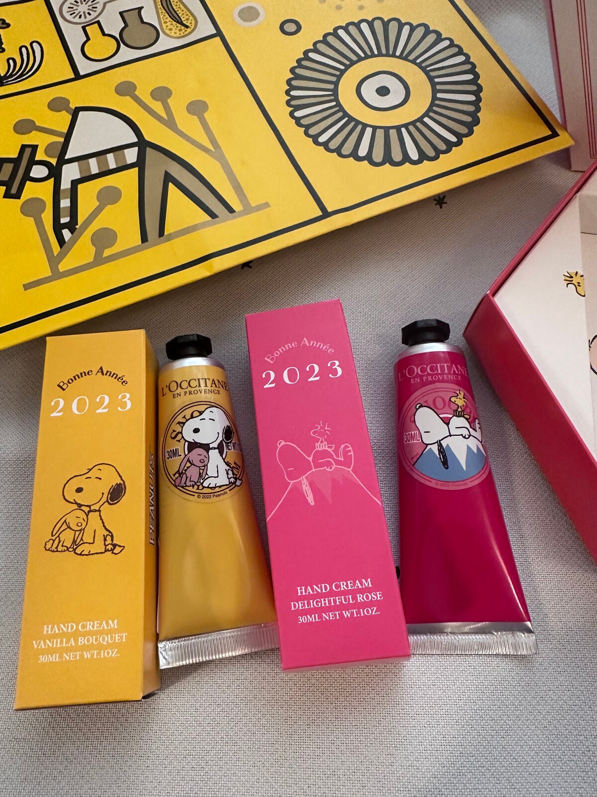 SNOOPY 2023 NEW YEAR ハンドクリームトリオ /L'OCCITANE/その他キットセットを使ったクチコミ(4枚目)