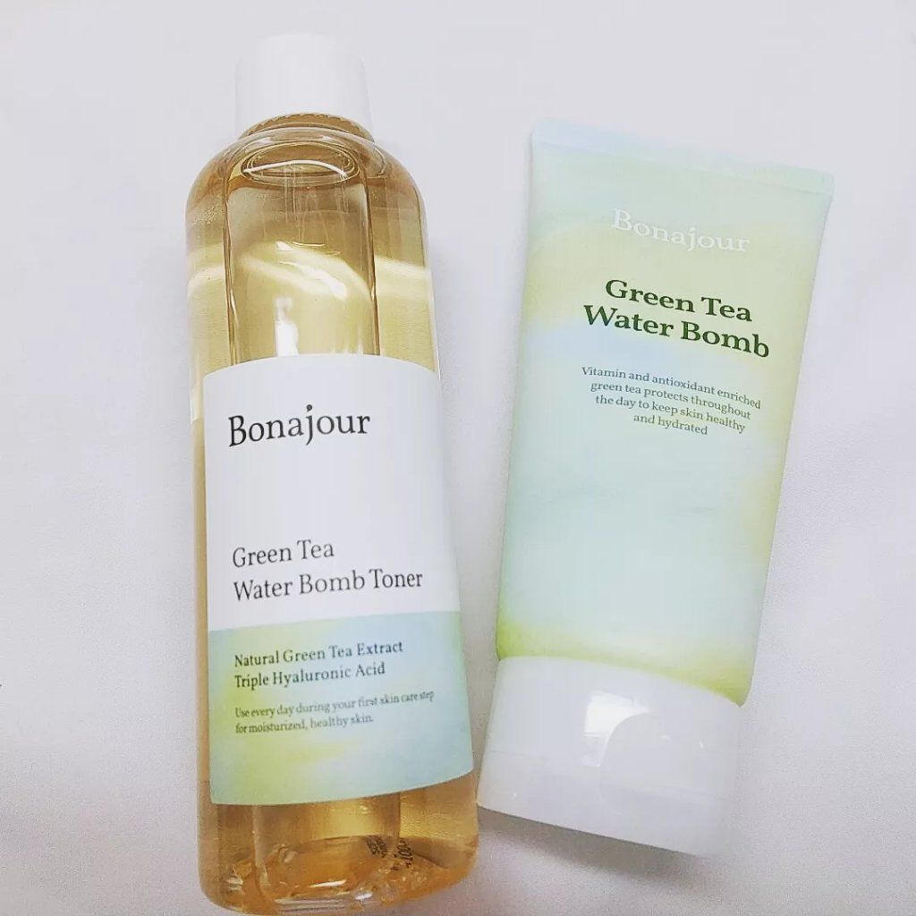 グリーンティーウォーターボム/Bonajour/フェイスクリームを使ったクチコミ（2枚目）