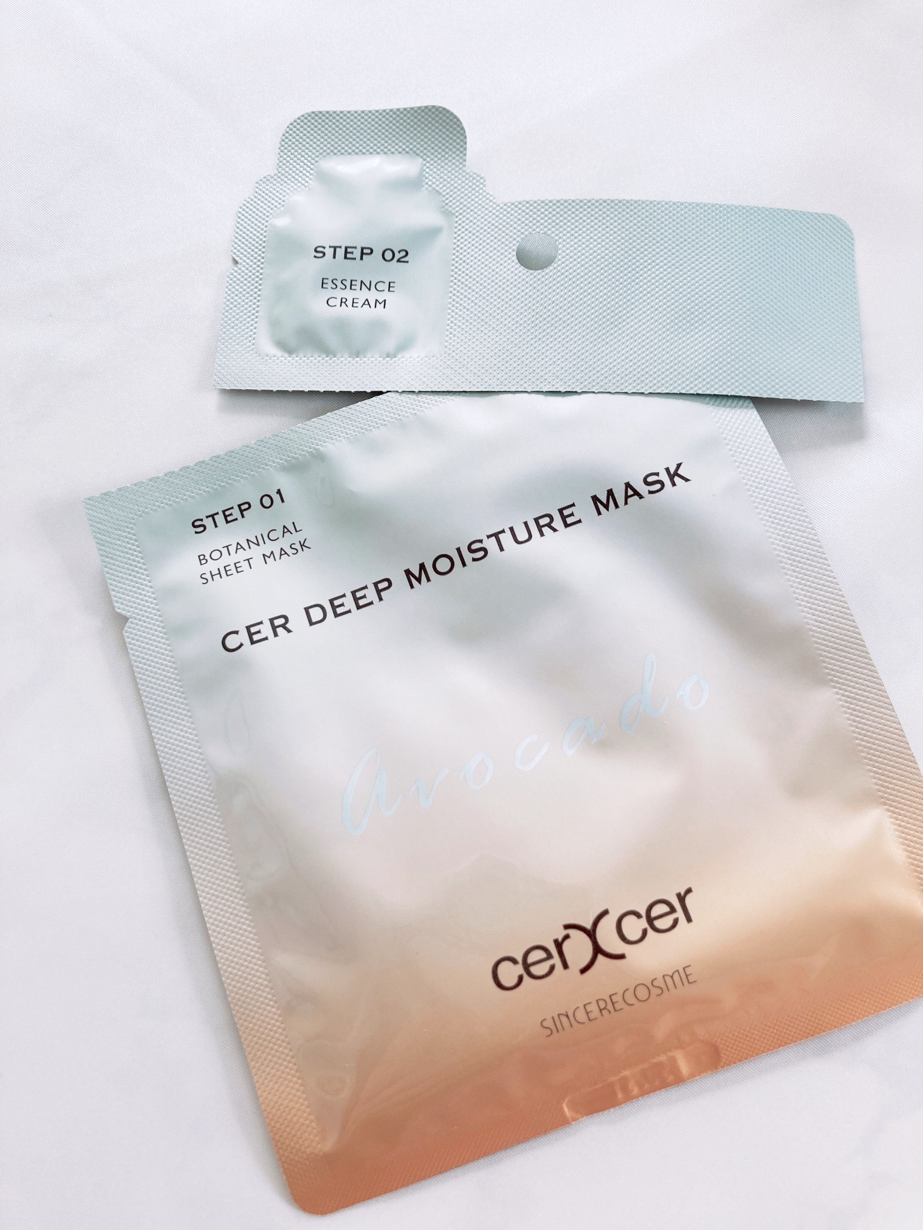 ディープモイスチャー マスク　(ケアクリーム付き)/cerXcer/シートマスク・パックを使ったクチコミ（2枚目）