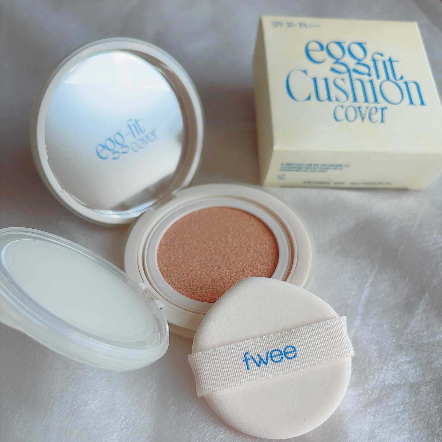 フィー クッションエッグフィットカバー/fwee/クッションファンデーションを使ったクチコミ（2枚目）