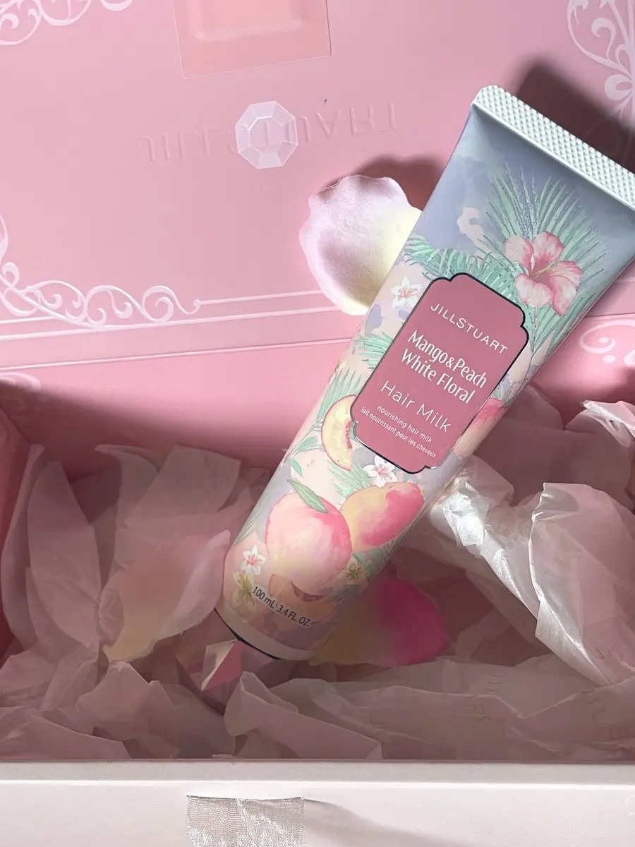 ジルスチュアート ヘアミルク マンゴー&ピーチ ホワイトフローラル/JILL STUART/ヘアミルクを使ったクチコミ（1枚目）