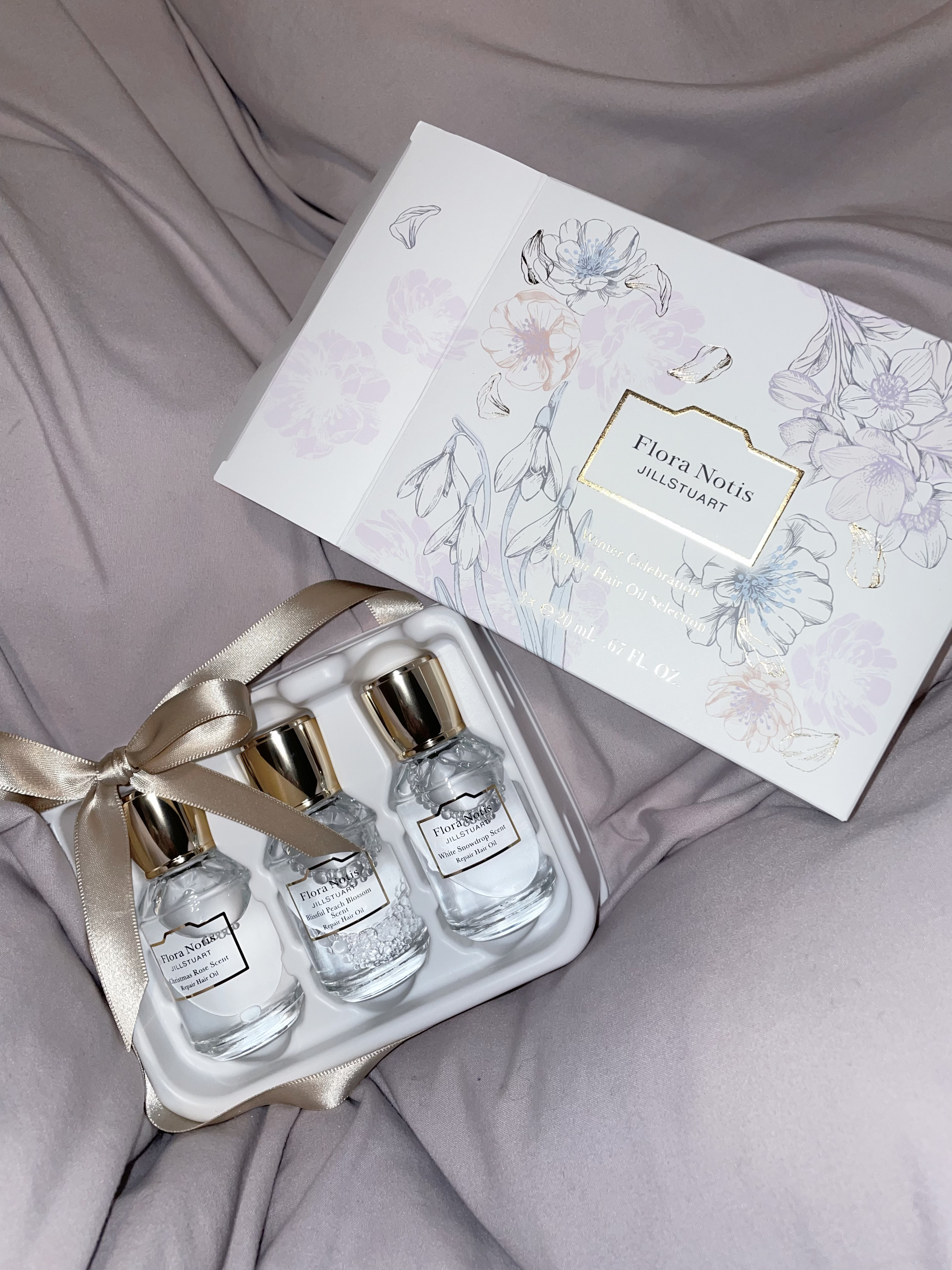 ウィンターセレブレーション リペアヘアオイルセレクション/Flora Notis JILL STUART/その他キットセットを使ったクチコミ（1枚目）