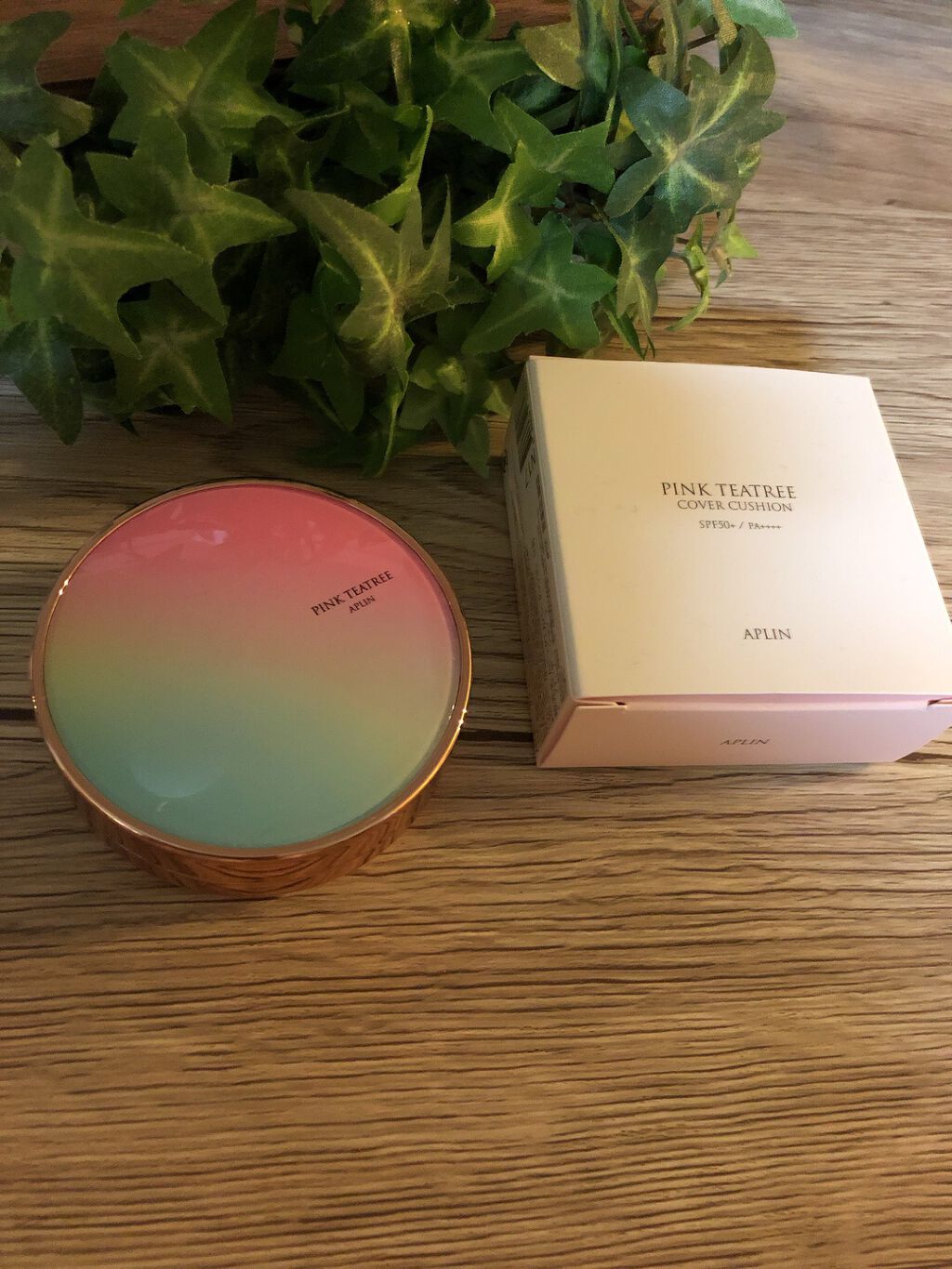 ピンクティーツリーカバークッション/APLIN/クッションファンデーションを使ったクチコミ（2枚目）