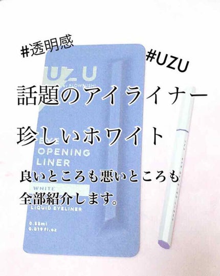 EYE OPENING LINER/UZU BY FLOWFUSHI/リキッドアイライナーを使ったクチコミ(1枚目)