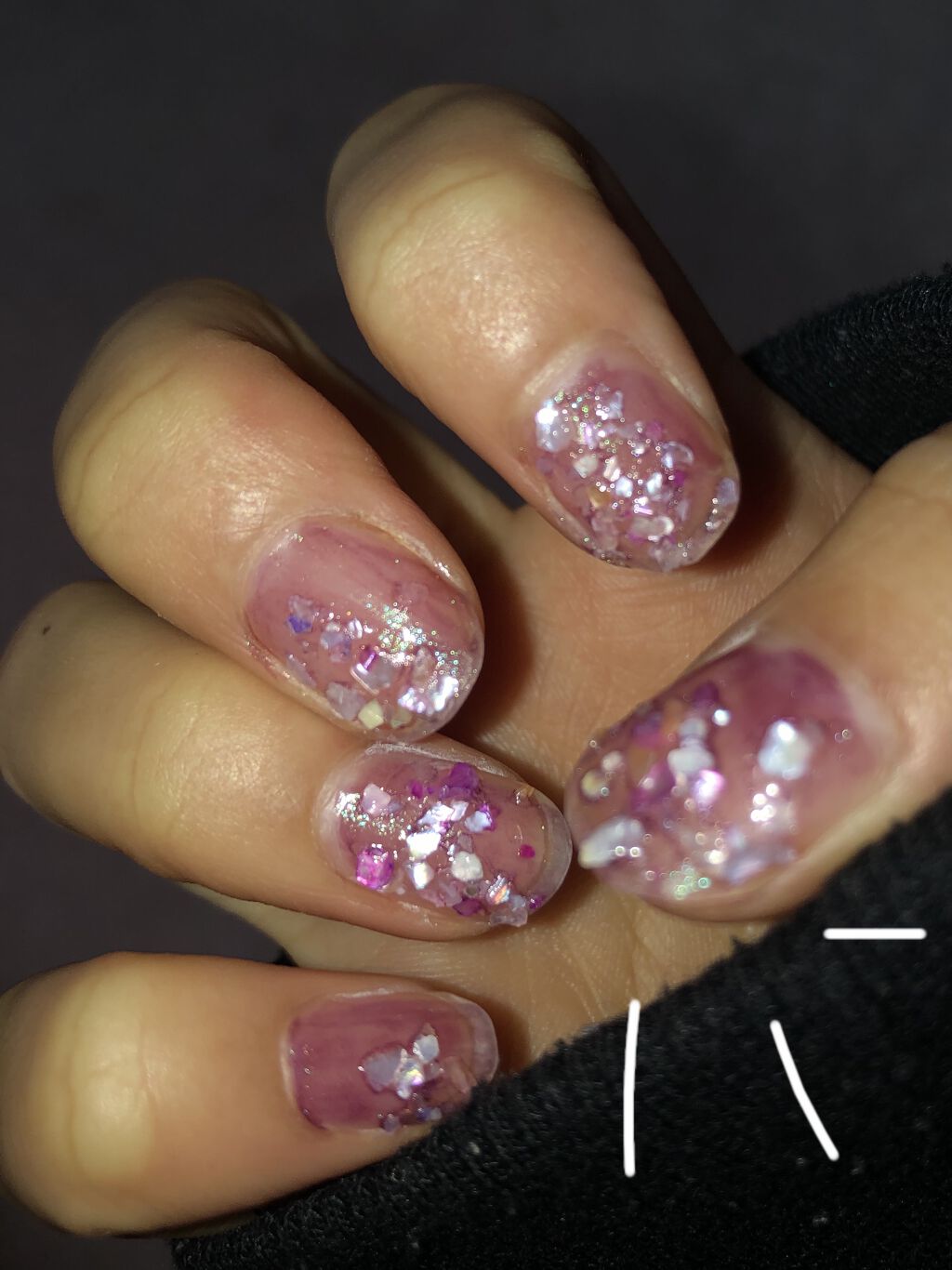 シェルフレーク/DAISO/ネイルチップ・パーツを使ったクチコミ（2枚目）