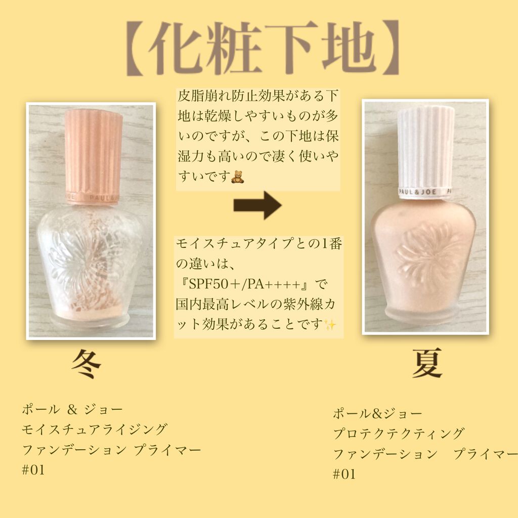 モイスチュアライジング ファンデーション プライマー S/PAUL & JOE BEAUTE/化粧下地を使ったクチコミ(4枚目)