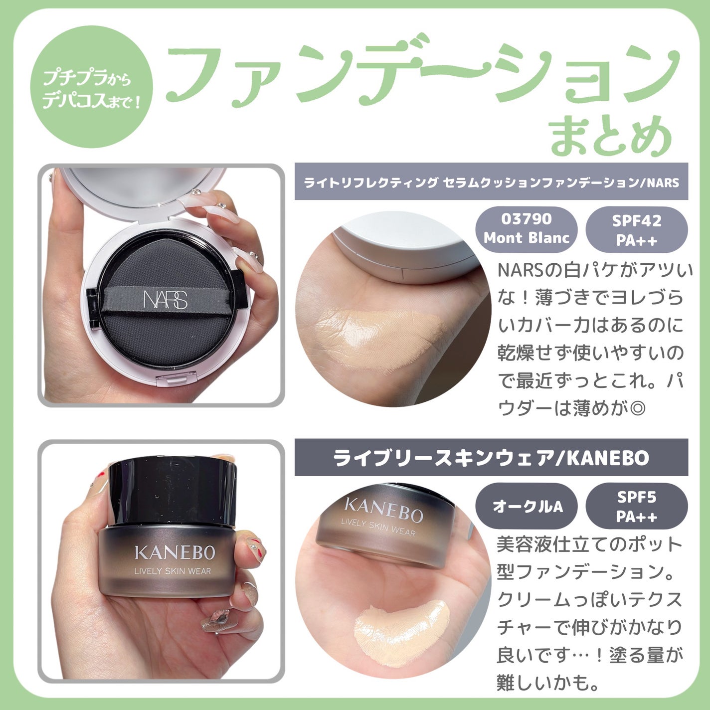 パンテノールバリアクッション/COSNORI/クッションファンデーションを使ったクチコミ(3枚目)