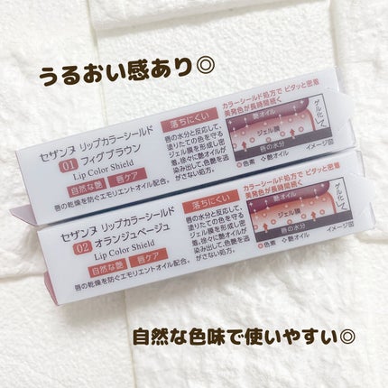 リップカラーシールド/CEZANNE/口紅を使ったクチコミ(3枚目)