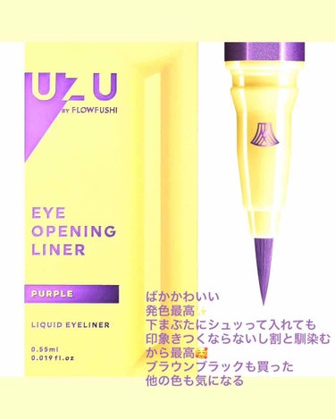 EYE OPENING LINER/UZU BY FLOWFUSHI/リキッドアイライナーを使ったクチコミ（1枚目）