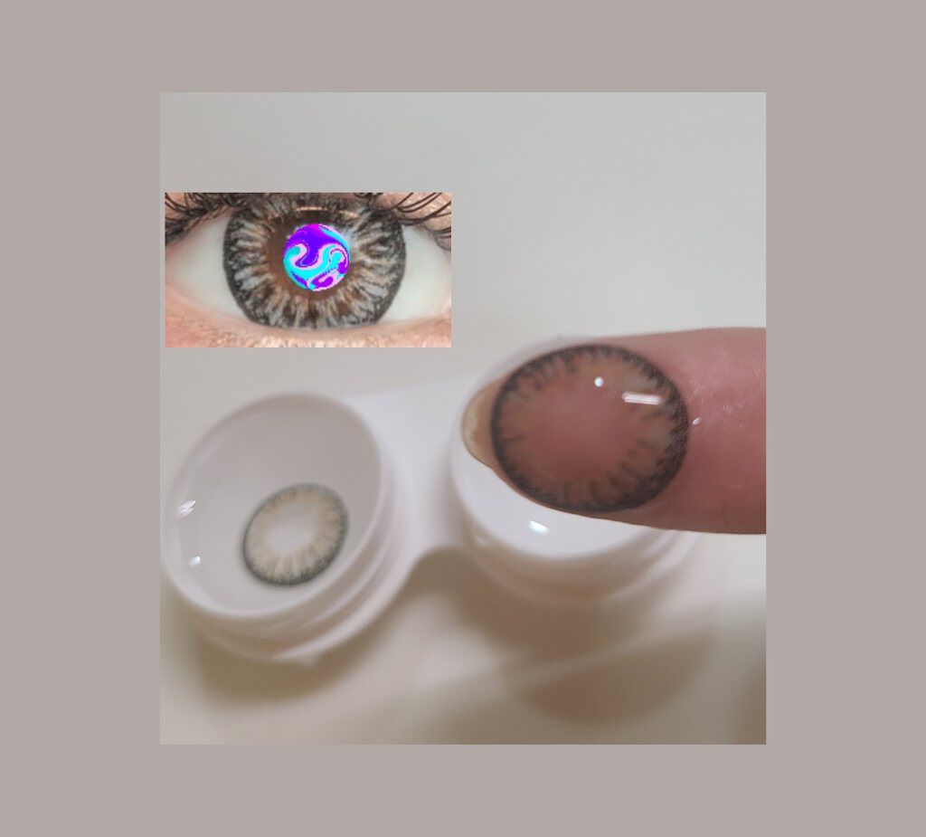 DopeWink 1month スパイシーグレー/Dope Wink/１ヶ月（１MONTH）カラコンを使ったクチコミ（2枚目）