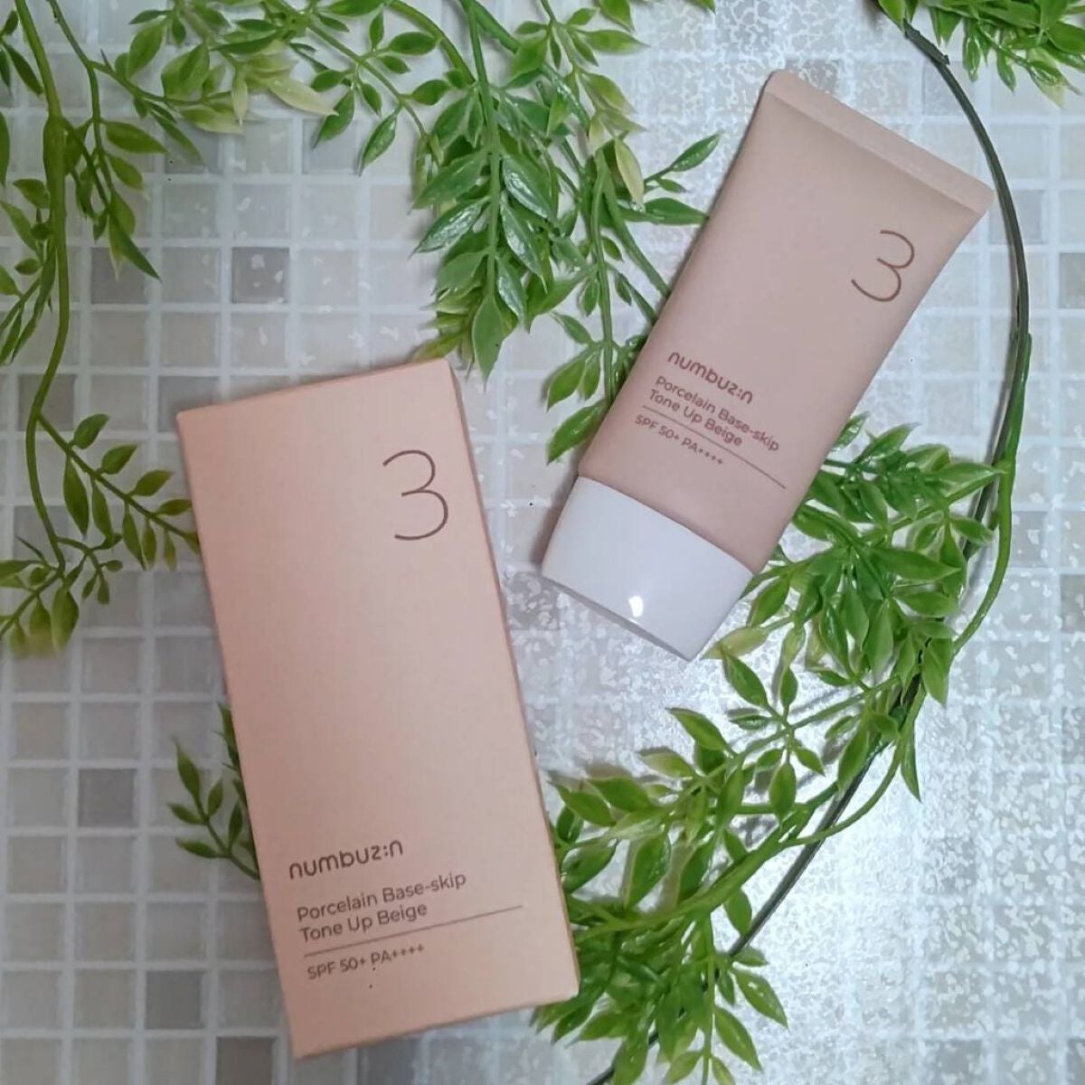 3番 ノーファンデ陶器肌トーンアップクリーム/numbuzin/化粧下地を使ったクチコミ(1枚目)