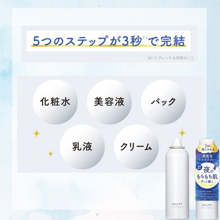 ミルティー モイスチャーミルクスプレー/ナリスアップ/オールインワン化粧品を使ったクチコミ(3枚目)