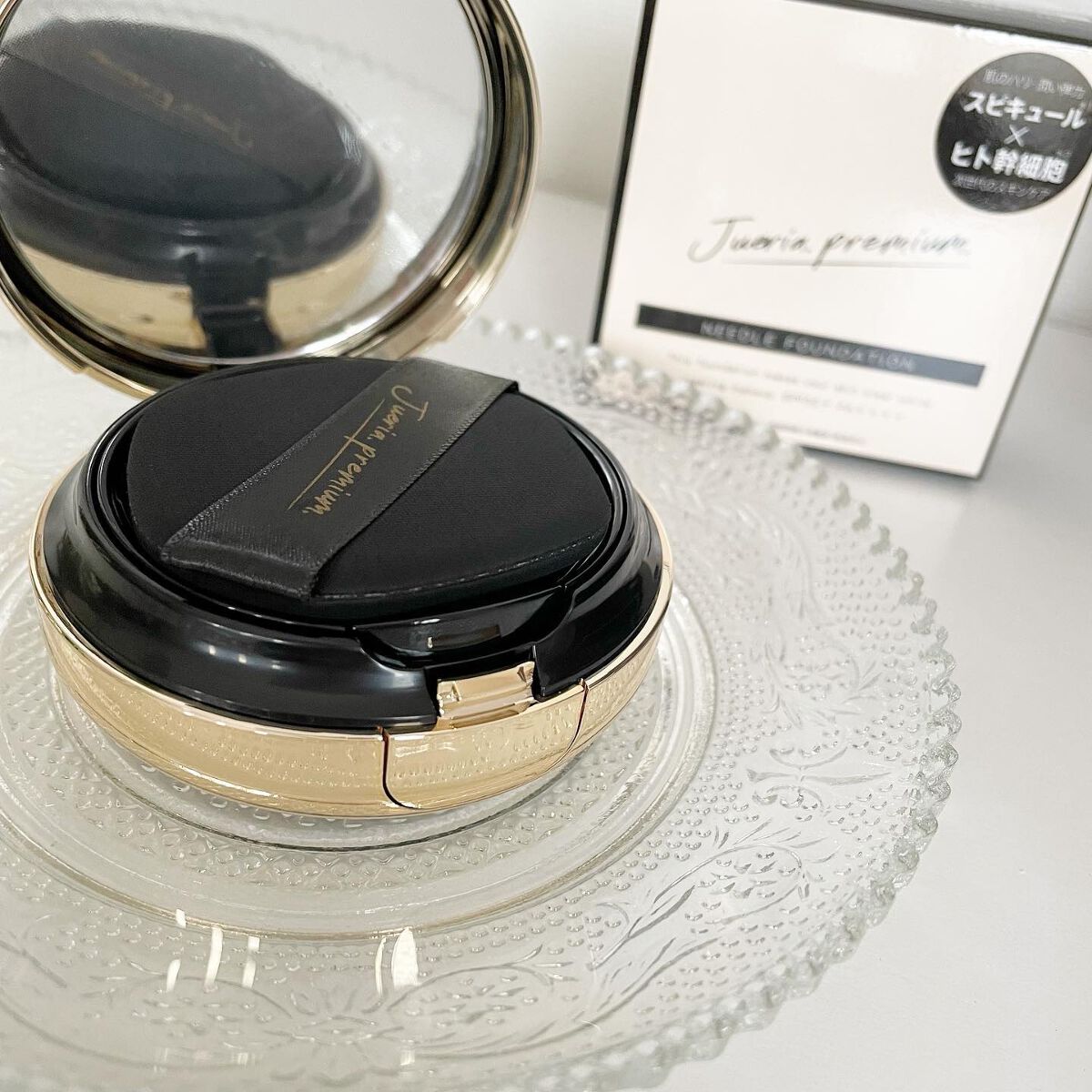 プレミアムニードルファンデーション/ジュエリアプレミアム/クッションファンデーションを使ったクチコミ（2枚目）