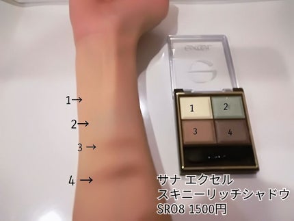 スキニーリッチシャドウ/excel/アイシャドウパレットを使ったクチコミ(4枚目)