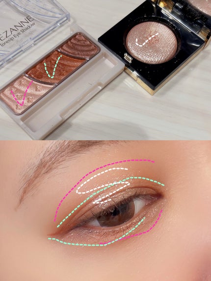 トーンアップアイシャドウ/CEZANNE/アイシャドウパレットを使ったクチコミ(8枚目)