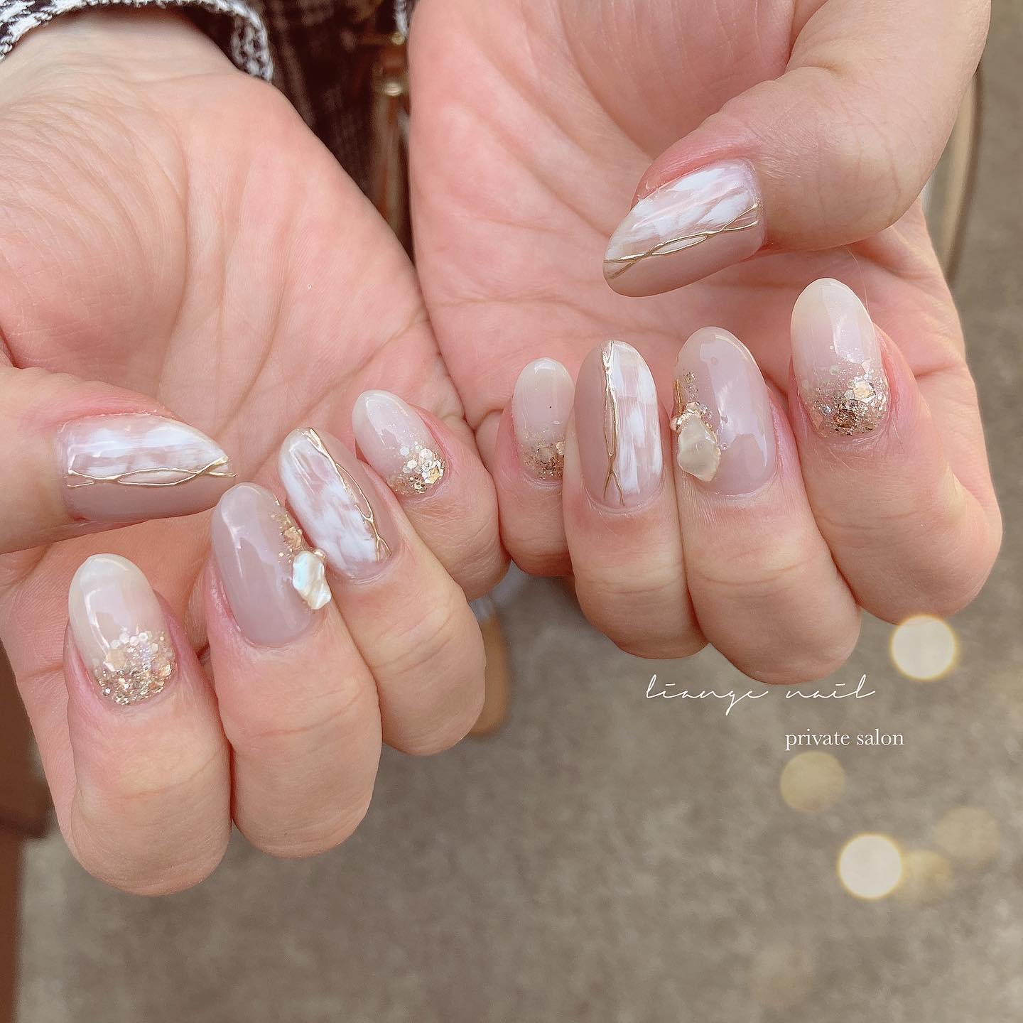 #リアンジェネイル,#柏ネイル,#ネイル,#春ネイル,#大人ニュアンスネイル,#ニュアンスネイル,#天然石ネイル,#ジェルネイル,#ミラーネイル,#シェルネイル,#オフィスネイルのネイルデザイン