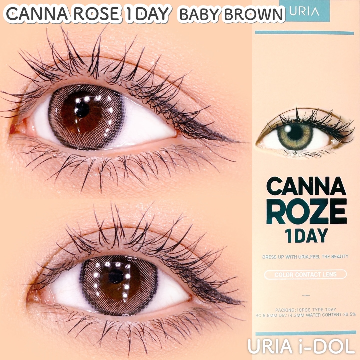 CANNA ROZE 1DAY/URIA i-DOL/ワンデー（１DAY）カラコンを使ったクチコミ（1枚目）