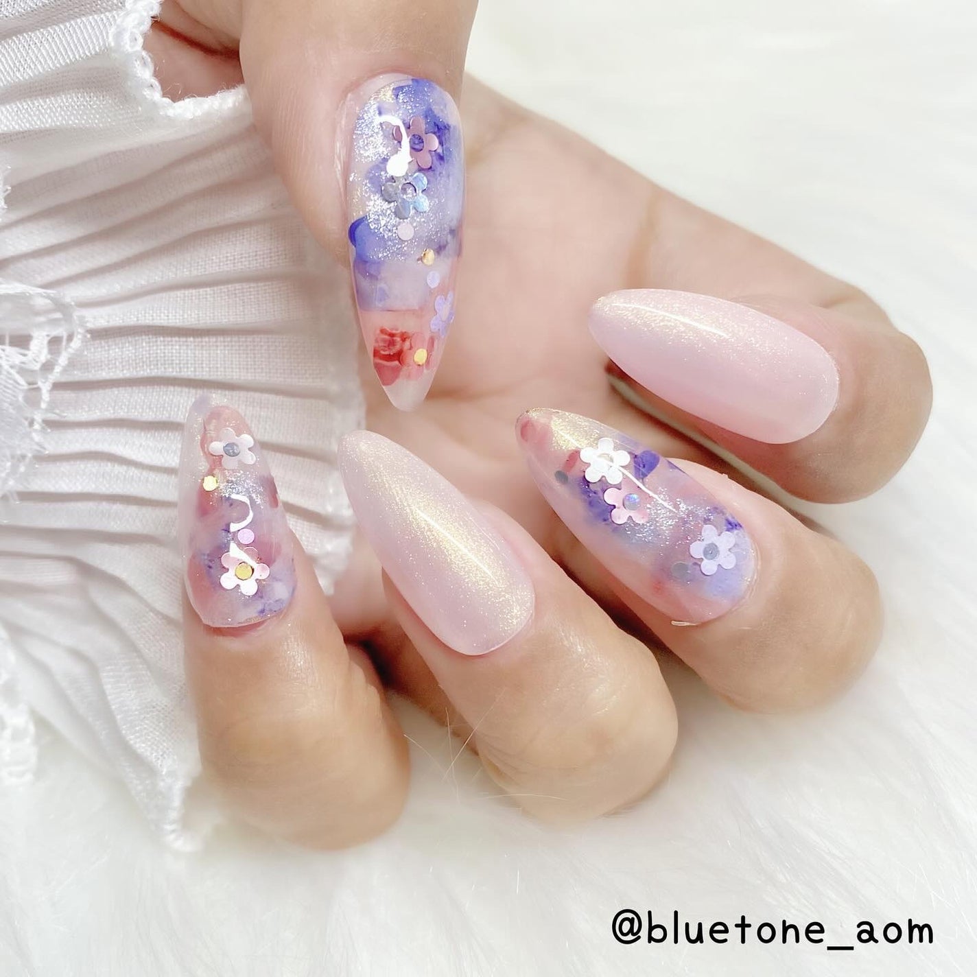 ⋆͛🦖⋆͛aomi on LIPS 「春のインク祭り🌸∗*゚桜が咲き始めてきましたねー!春色で作って..」(8枚目)