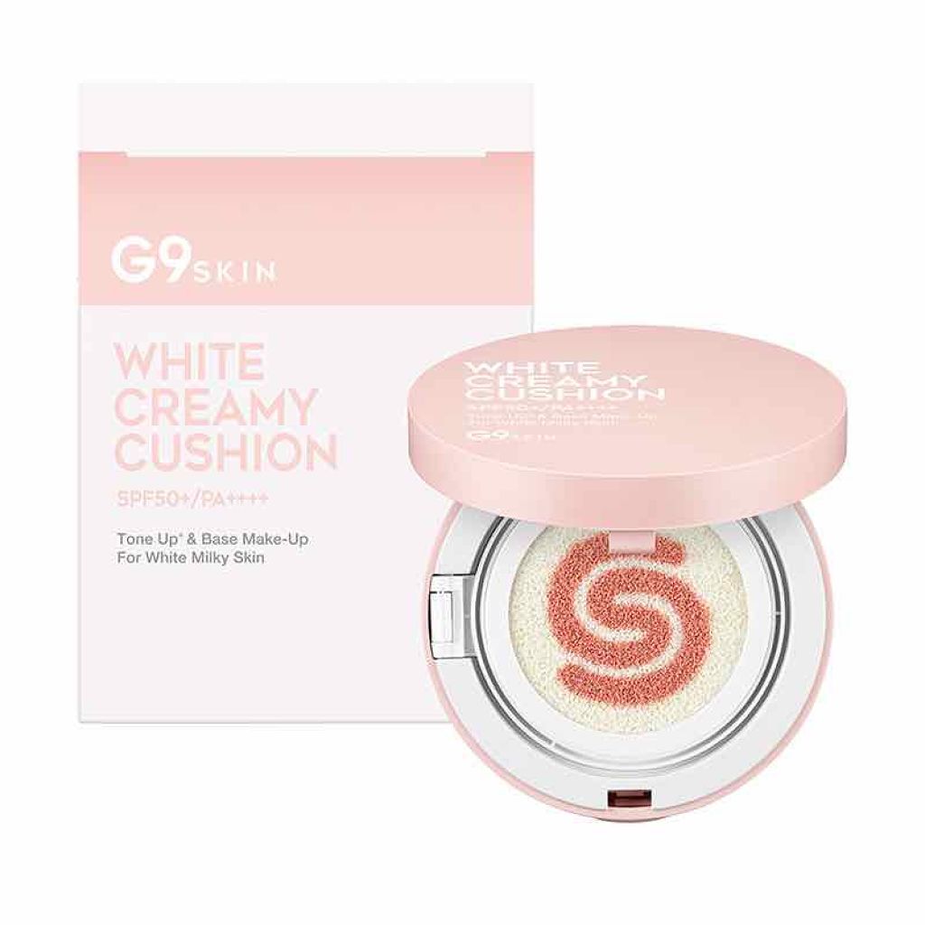 WHITE CREAMY CUSHION(ウユファンデ)/G9SKIN/化粧下地を使ったクチコミ(2枚目)