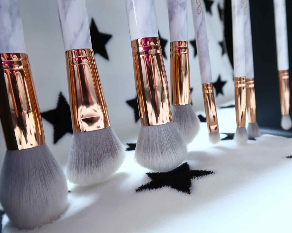 SIXPLUS 大理石柄のメイクブラシ8本セット/SIXPLUS/メイクブラシを使ったクチコミ(4枚目)