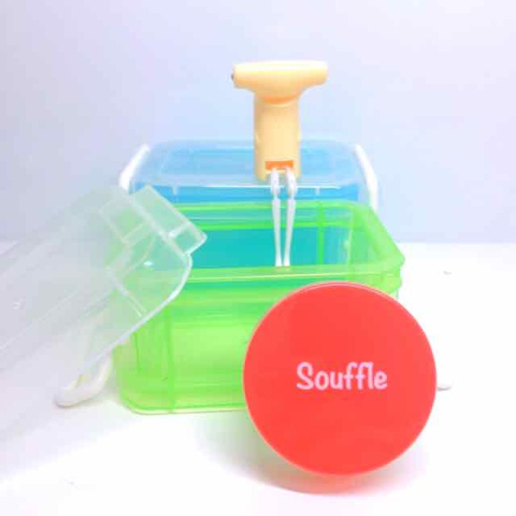 スフレチーク Souffle/DAISO/ジェル・クリームチークを使ったクチコミ（2枚目）