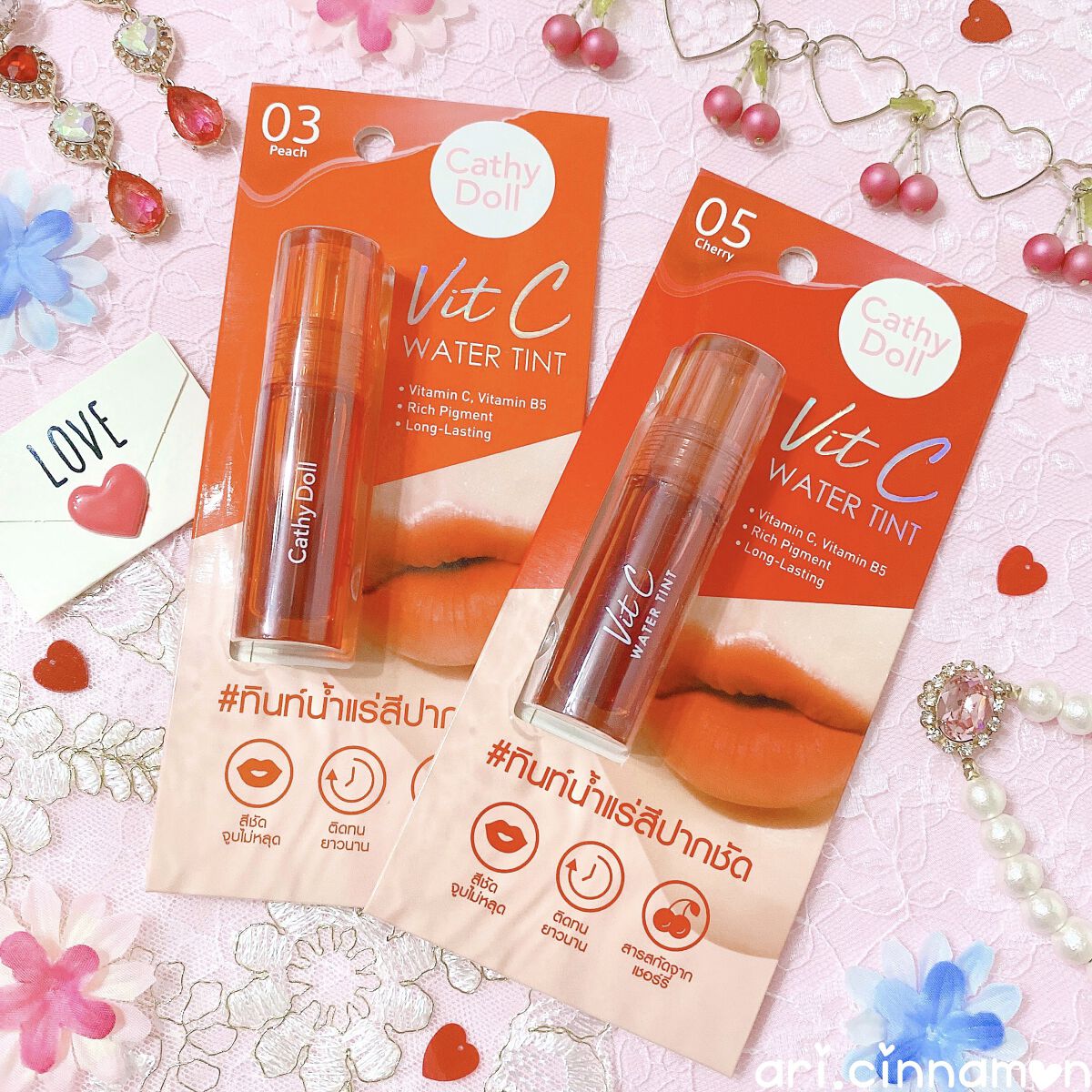 Vit C ウォーターティント 05 Cherry/CathyDoll/リップティントを使ったクチコミ（1枚目）