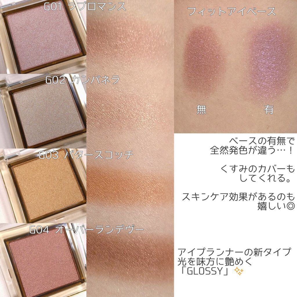 フィットアイベース/excel/アイシャドウベースを使ったクチコミ（3枚目）