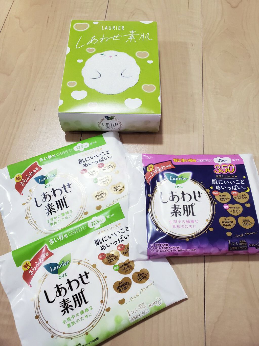 しあわせ素肌 特に多い夜用350羽つき/ロリエ/ナプキンを使ったクチコミ(1枚目)
