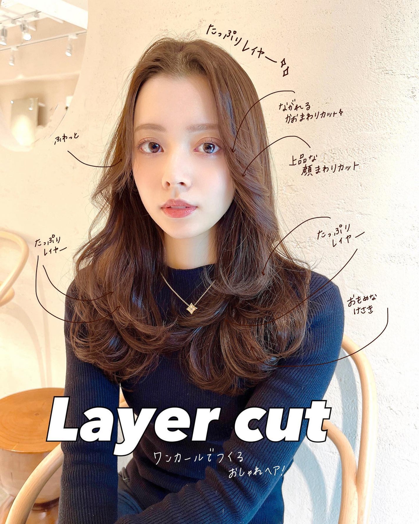 HARUNA on LIPS 「.ナチュラルレイヤースタイル✨.韓国っぽく🌟ワンカールでやりす..」(1枚目)