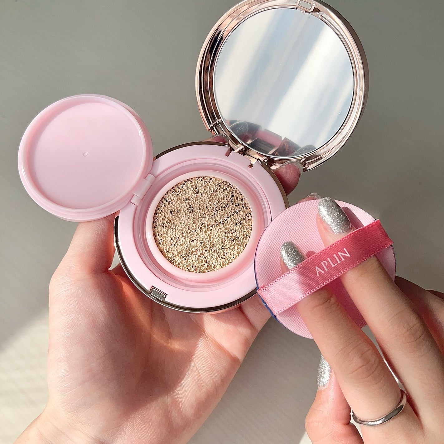 ピンクティーツリーカバープライマークッション/APLIN/クッションファンデーションを使ったクチコミ(3枚目)