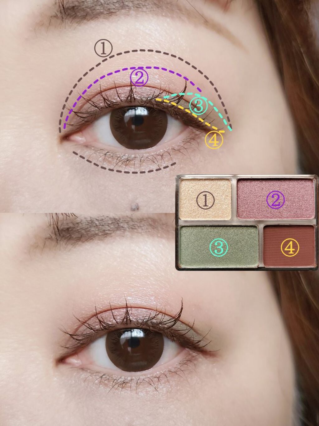 リラクシーアイシャドウ/GENE TOKYO/アイシャドウパレットを使ったクチコミ(3枚目)