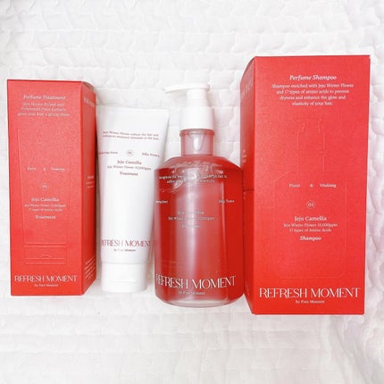 リフレッシュモーメントパフュームシャンプー/トリートメント Jeju Camellia/Free Moment /市販シャンプーを使ったクチコミ(1枚目)