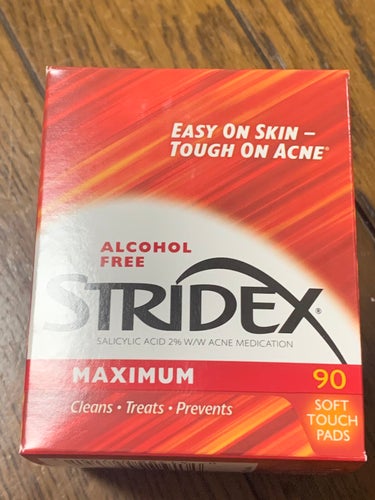 STRIDEX　1ステップ ニキビコントロール マキシマム

iHerbで買いました！ニキビ、吹き出物、毛穴詰まりや黒ずみなどに効果がある拭き取りパッドだそうです！
洗顔後に吹き出物や毛穴詰まりが気にな