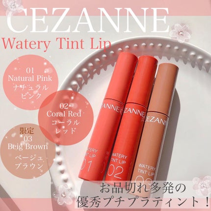 ウォータリーティントリップ/CEZANNE/リップティントを使ったクチコミ(1枚目)