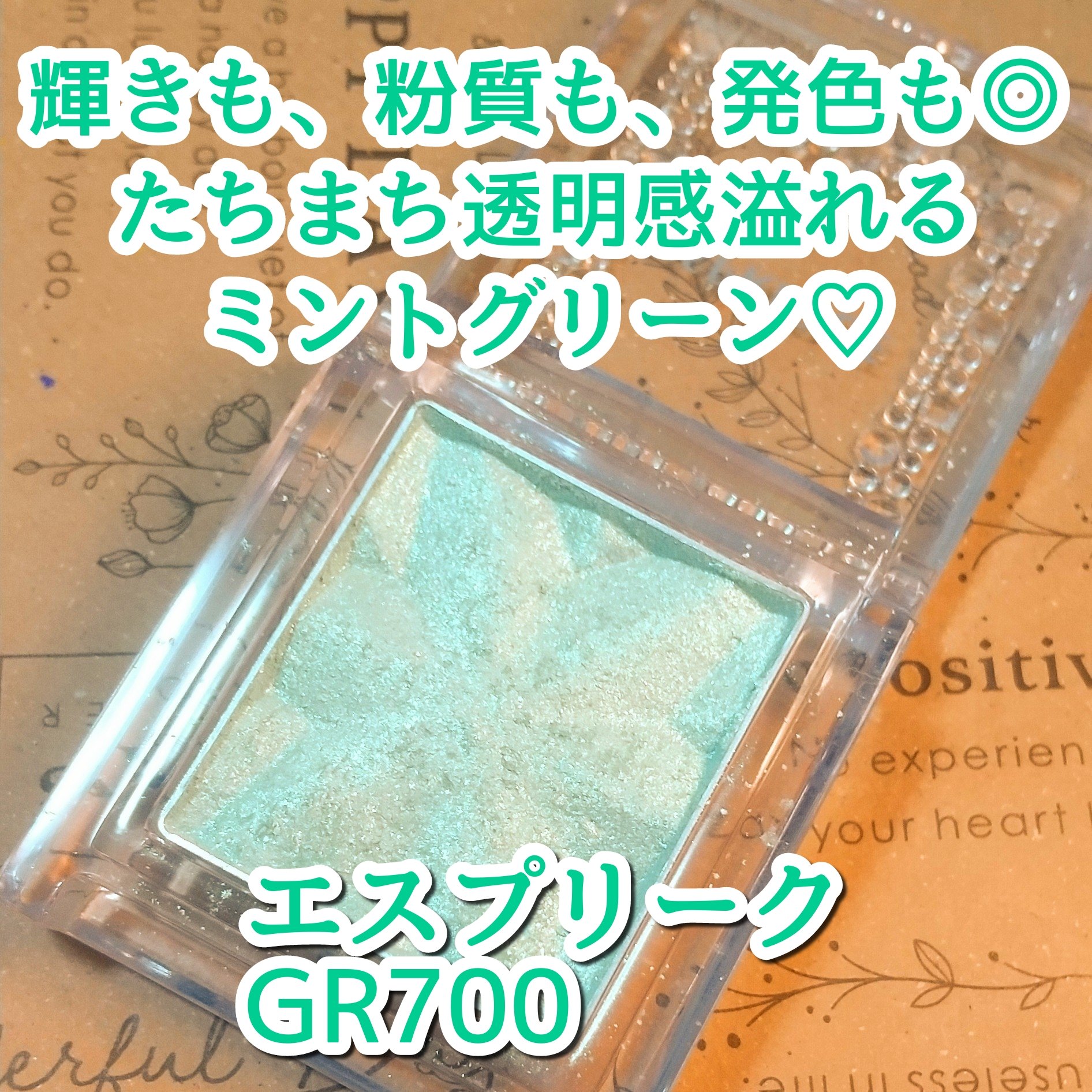 セレクト アイカラー Ｎ GR700/ESPRIQUE/単色アイシャドウを使ったクチコミ（1枚目）