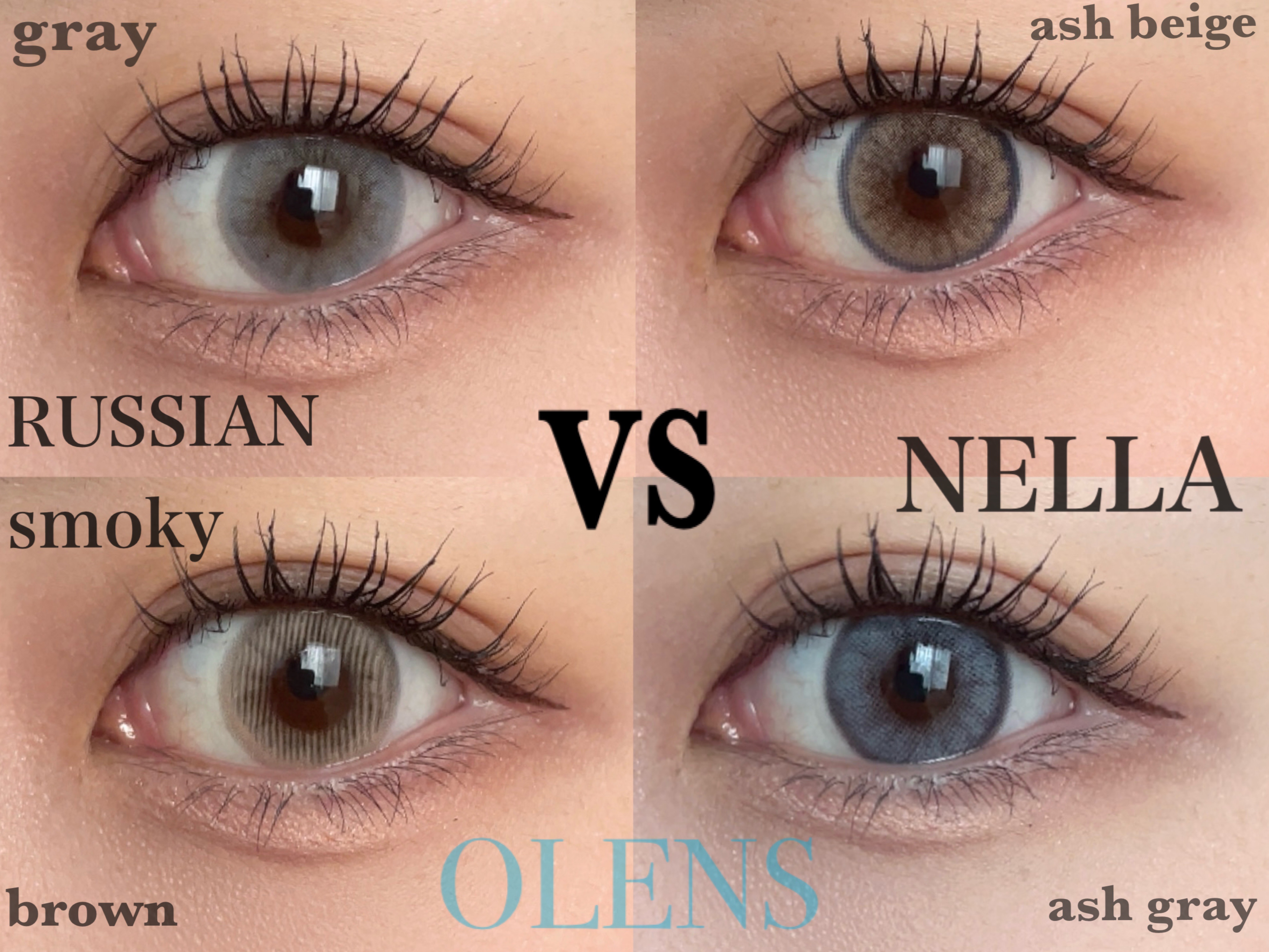 【高発色ハーフカラコン👀✨🎀】

今回はOLENSより
高発色なハーフカラコンを4つご紹介します💜

✔️ Russian Smoky 1Day
グレー/ブラウン
DIA 14.2mm 
着色直径13.3mm
含水率 48%
Grap