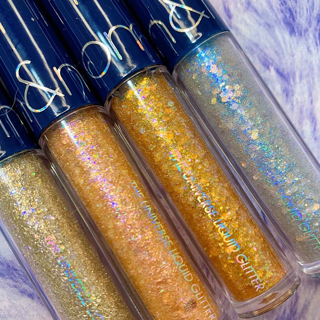 リキッド グリッター シャドウ/rom&nd/グリッターを使ったクチコミ（2枚目）