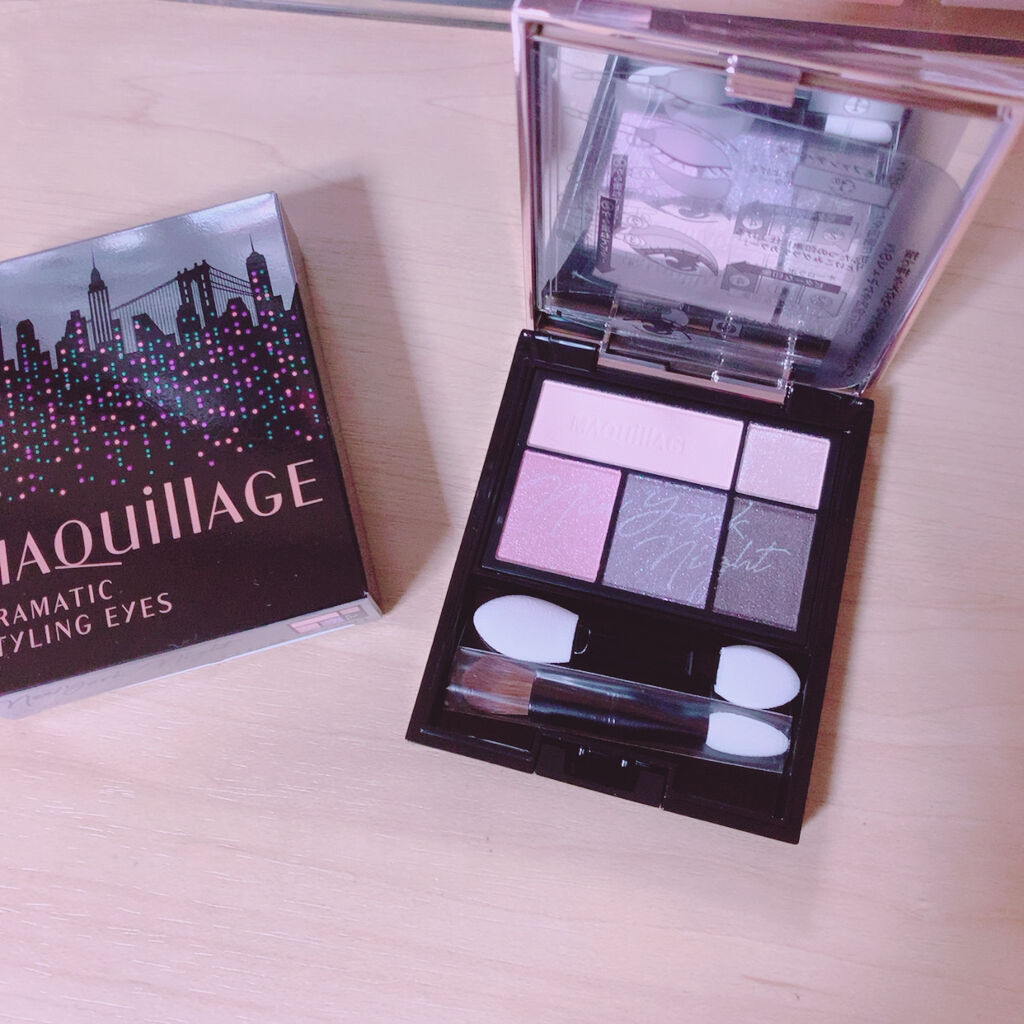 ドラマティックスタイリングアイズ オーロライルミネーションカラー GY801 ニューヨークナイト(限定)/マキアージュ/アイシャドウパレットを使ったクチコミ（1枚目）