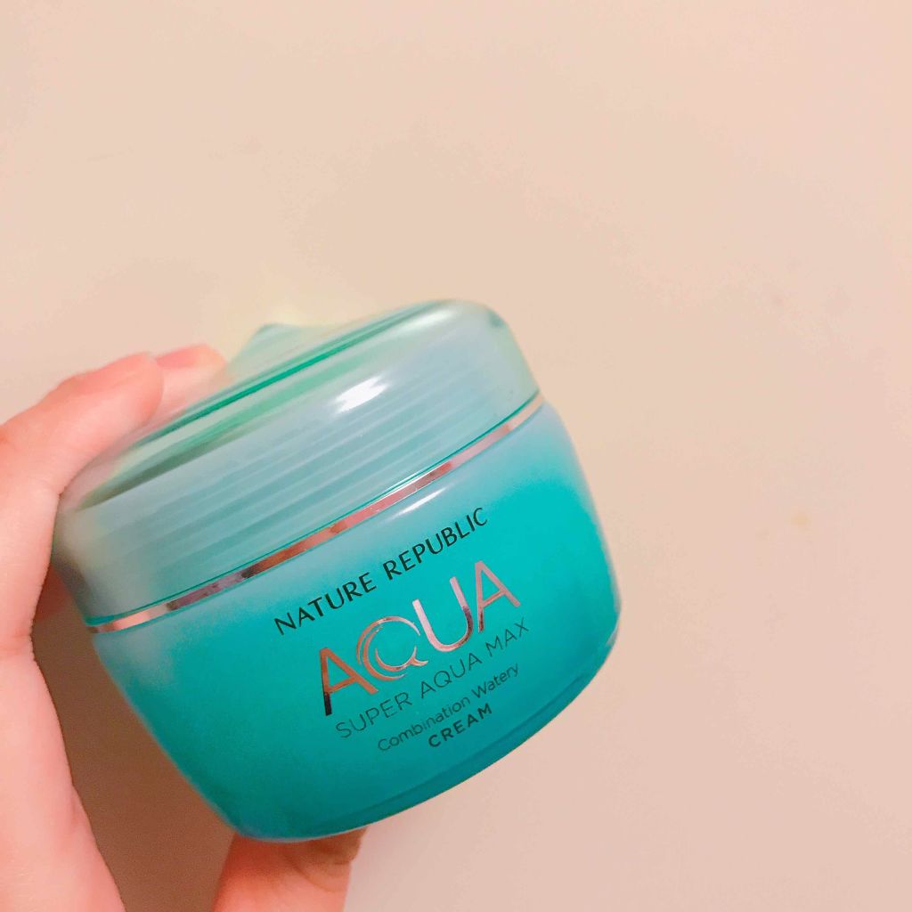 スーパーアクアマックス水分クリーム/ネイチャーリパブリック/フェイスクリームを使ったクチコミ（1枚目）