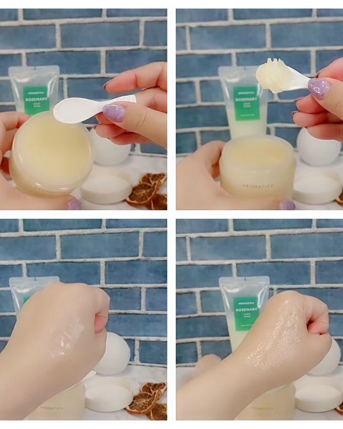 オレンジクレンジングシャーベット/AROMATICA/クレンジングバームを使ったクチコミ（2枚目）