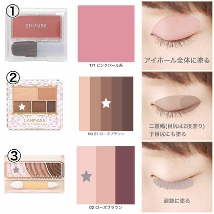 パーフェクトマルチアイズ/キャンメイク/アイシャドウパレットを使ったクチコミ(2枚目)