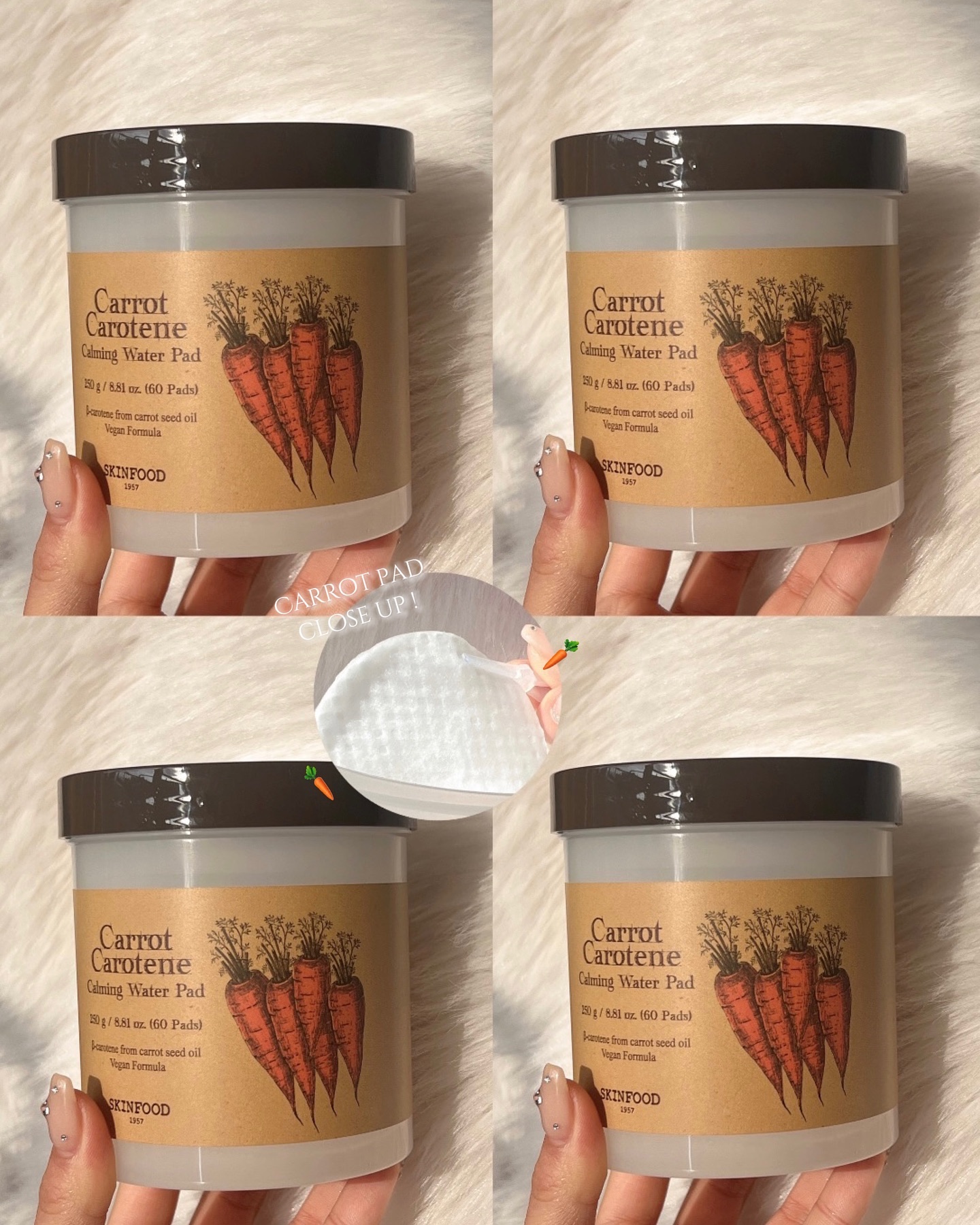 キャロットカロテン カーミングウォーターパッド/SKINFOOD/トナーパッドを使ったクチコミ（2枚目）