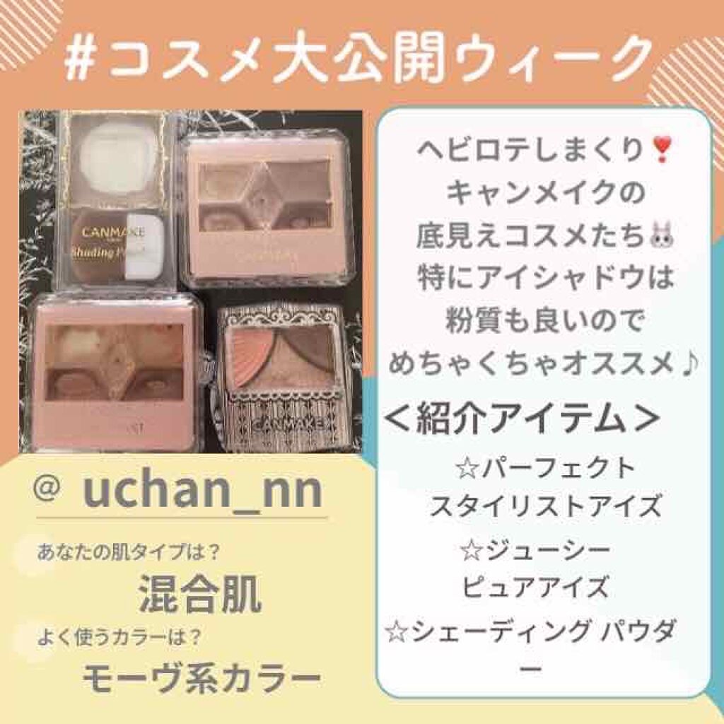 【旧品】パーフェクトスタイリストアイズ/キャンメイク/アイシャドウパレットを使ったクチコミ（1枚目）