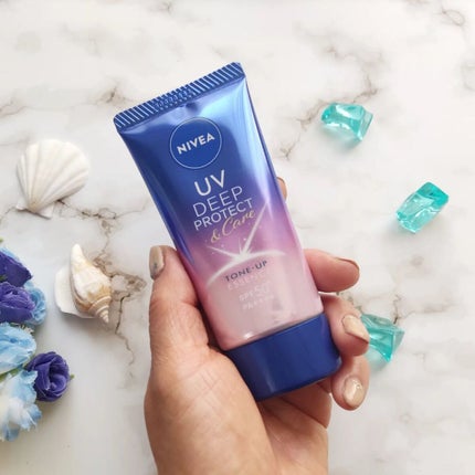 ニベアUV ディープ プロテクト&ケア トーンアップ エッセンス/ニベア/日焼け止めローションを使ったクチコミ(2枚目)