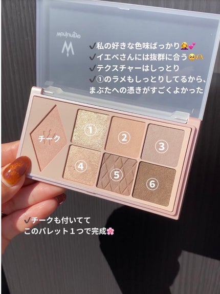 ウォンジョンヨ W デイリームードアップパレット /Wonjungyo/アイシャドウパレットを使ったクチコミ(2枚目)