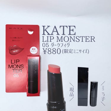 リップモンスター 05 ダークフィグ(ミニ)＜数量限定発売＞/KATE/口紅を使ったクチコミ（2枚目）